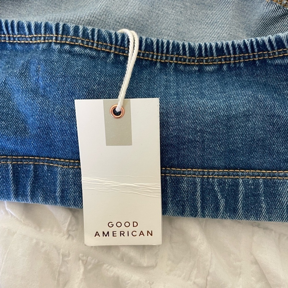 Good American denim bandeau crop top - Picture 3 of 7
